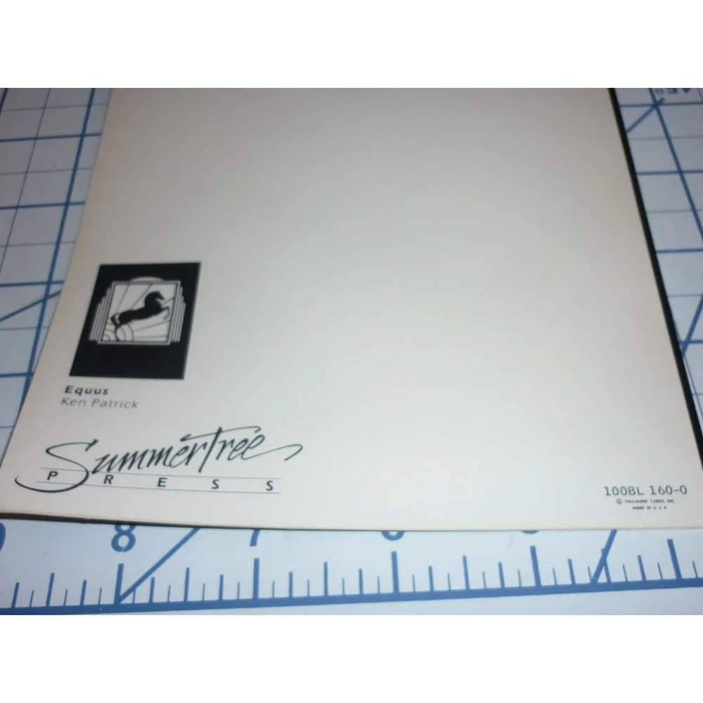 Vintage Summertree Press Art Deco Horse Card Equus Ken Patrick‎ Hallmark Foil